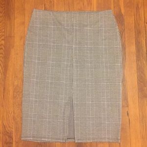 H&M plaid pencil skirt